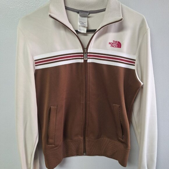 The North Face Full Zip Sweatshirt Brown Tan Womens XS Zip Pockets - Picture 11 of 15